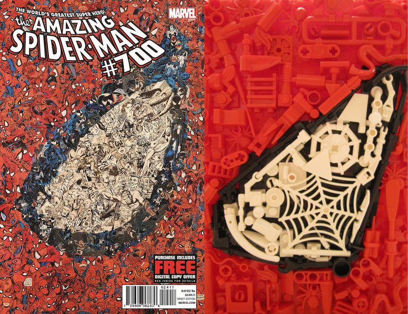 Illustration for article titled Iconic Comic Covers, recreated in Lego